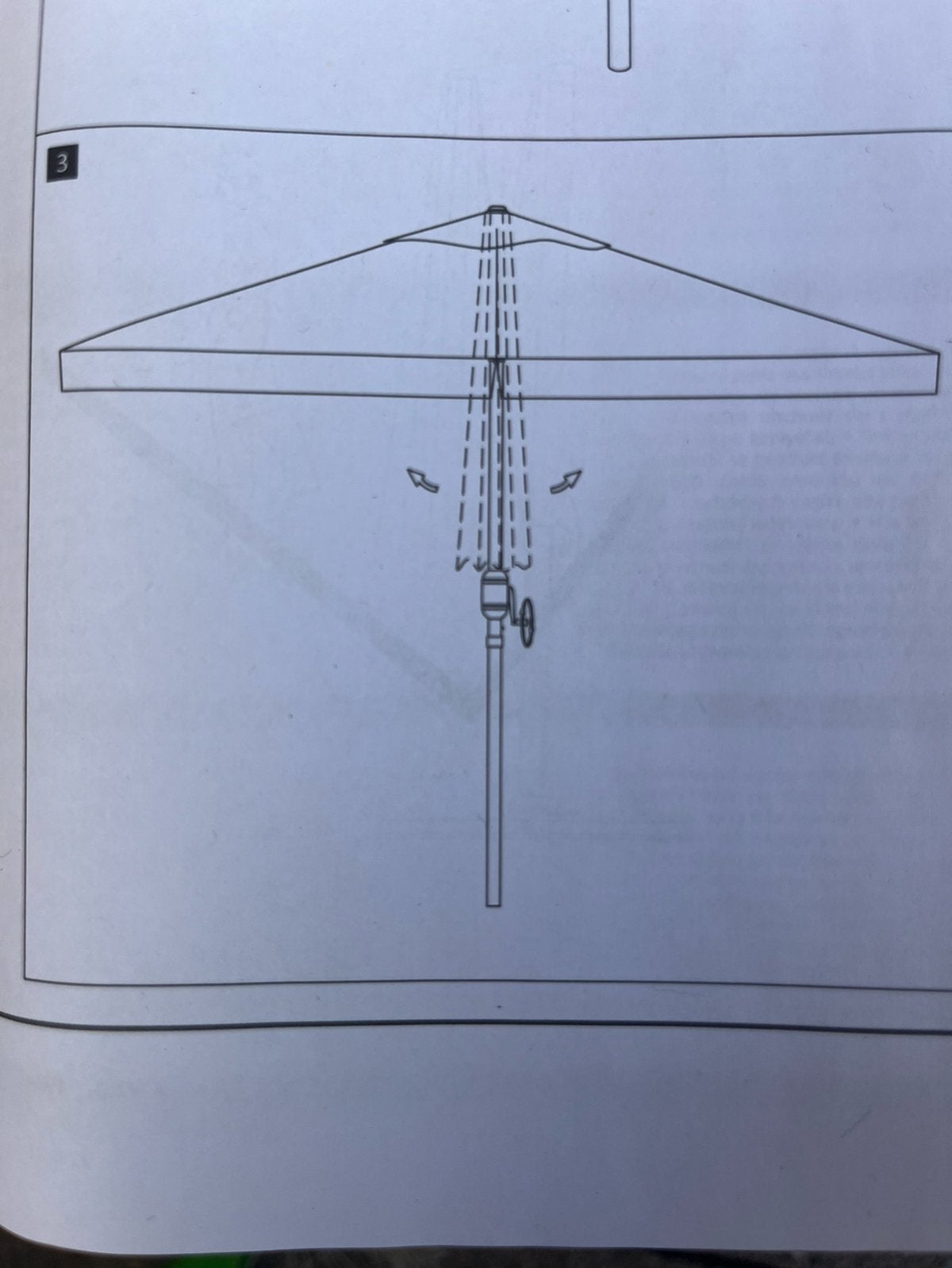 Parasol standaard, antraciet, 398 cm diameter (zonder doek), Tuin en Terras, Parasols, Ophalen, Nieuw, 3 tot 4 meter, Overige typen
