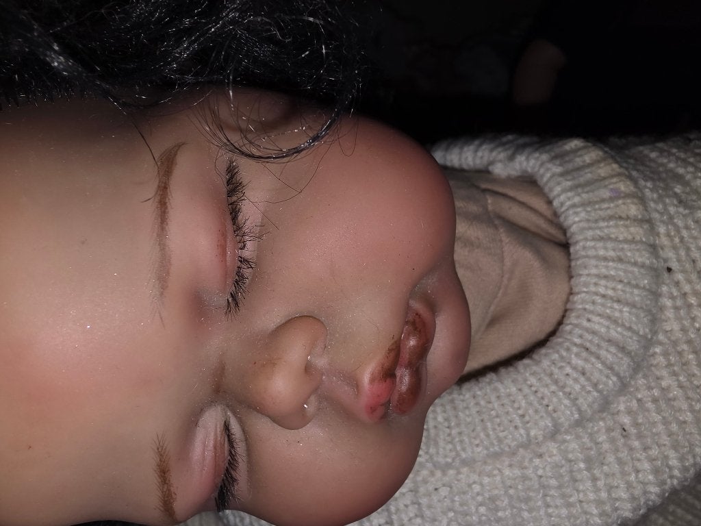 Reborn eur 125 pickles getint met haar, Ophalen of Verzenden, Pop