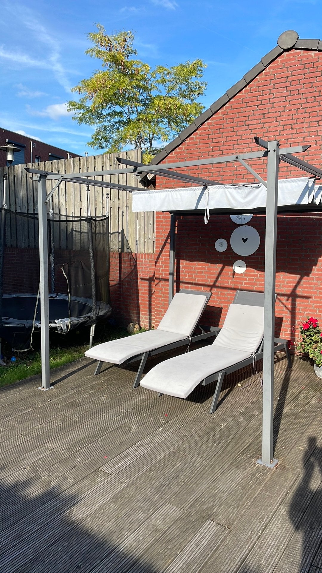 Pergola | 3 x 3 meter | grijs, Tuin en Terras, Partytenten, Ophalen, Gebruikt, Minder dan 5 meter, Paviljoen
