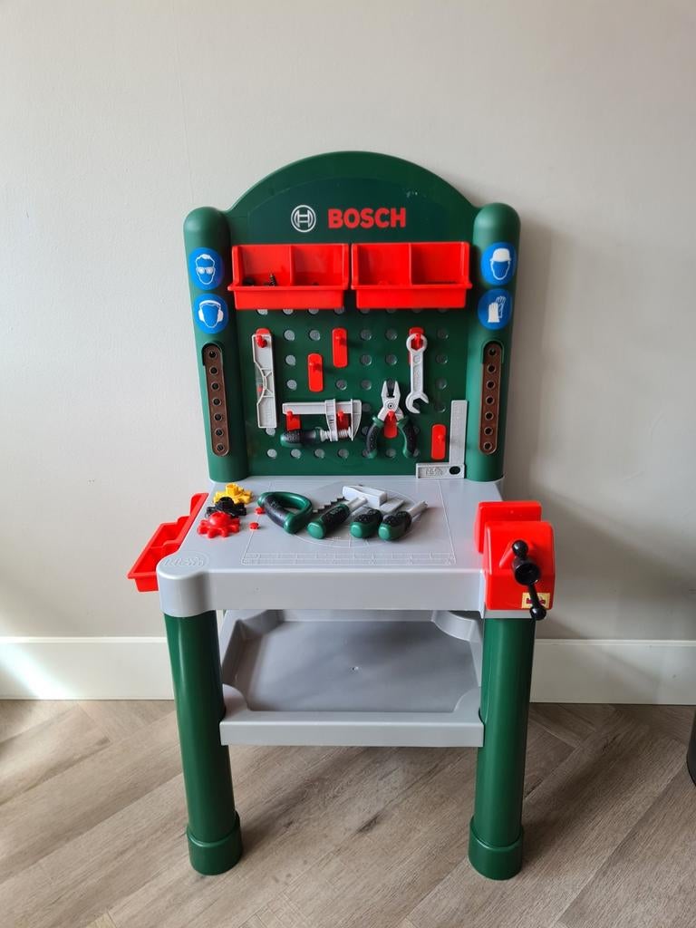 Speelgoed werkbank Klein Toys Bosch, Kinderen en Baby's, Speelgoed | Speeltafels, Ophalen, Zo goed als nieuw