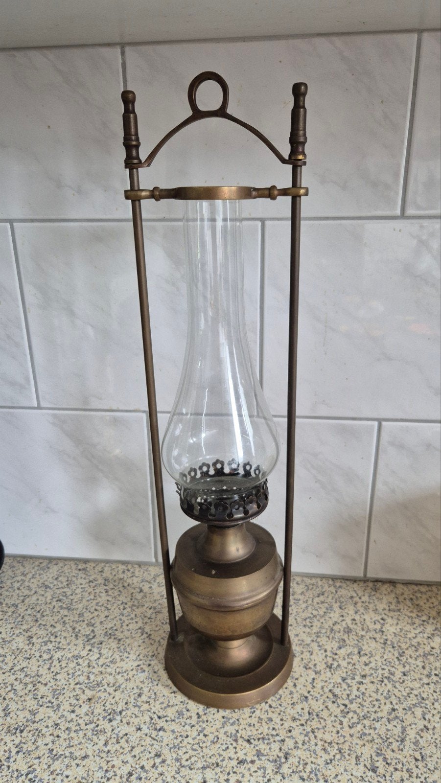 Antieke olielamp/stormlamp, Ophalen