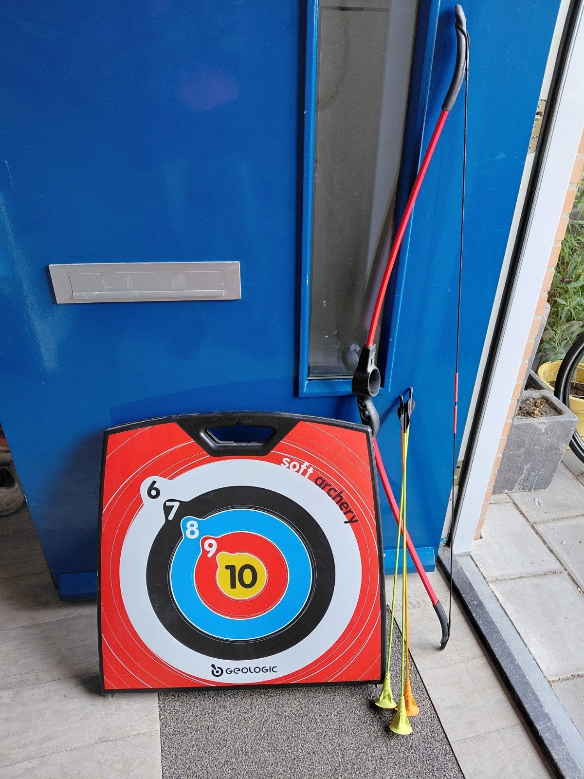 Handboogschietschijf plus accessoires, Ophalen