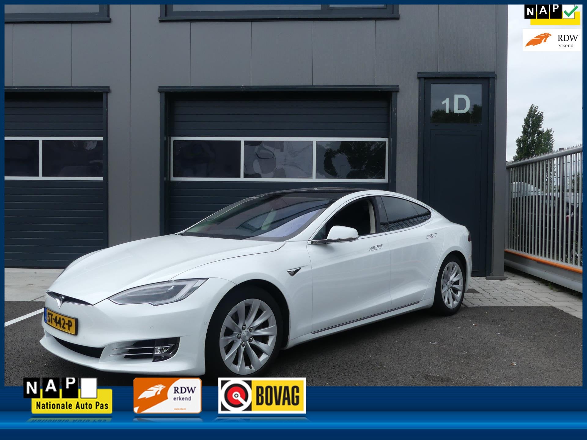 Tesla Model S 75D AWD Autopilot Navigatie Panoramdak Leder X, Dealer onderhouden, Gebruikt, Zwart, Model S