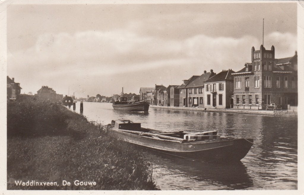 Waddinxveen, De Gouwe 1953, Verzenden, 1940 tot 1960, Gelopen, Zuid-Holland