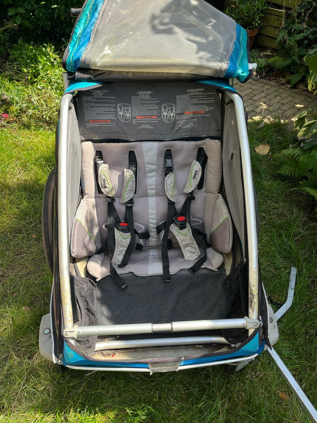 Thule Chariot CX 2 pers incl jogger set, Ophalen, Gebruikt, Vering, Kinderkar