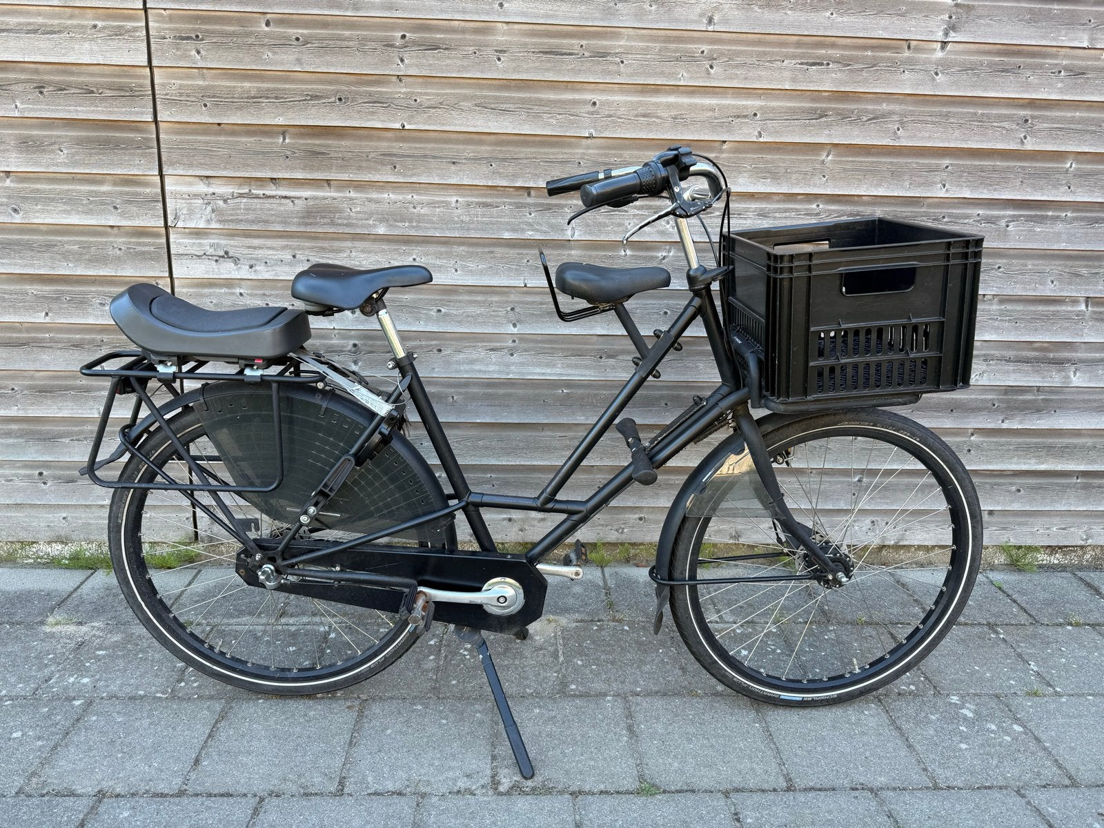 Azor pickup-frame moederfiets 3 versnellingen en 2 zitjes, Versnellingen, Schijfrem, Ophalen, Overige merken