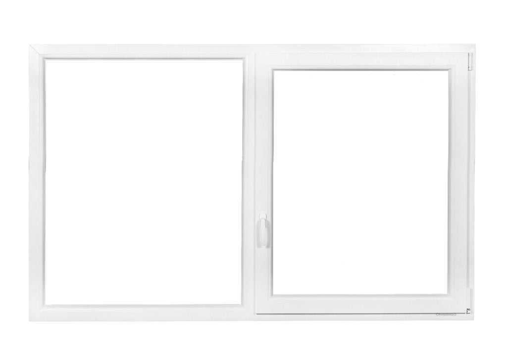 Kunststof Kozijn Draaikiep Vast  B200 H130cm Wit, Doe-het-zelf en Verbouw, Kozijnen en Schuifpuien, Niet ingevuld, Kunststof, Raamkozijn