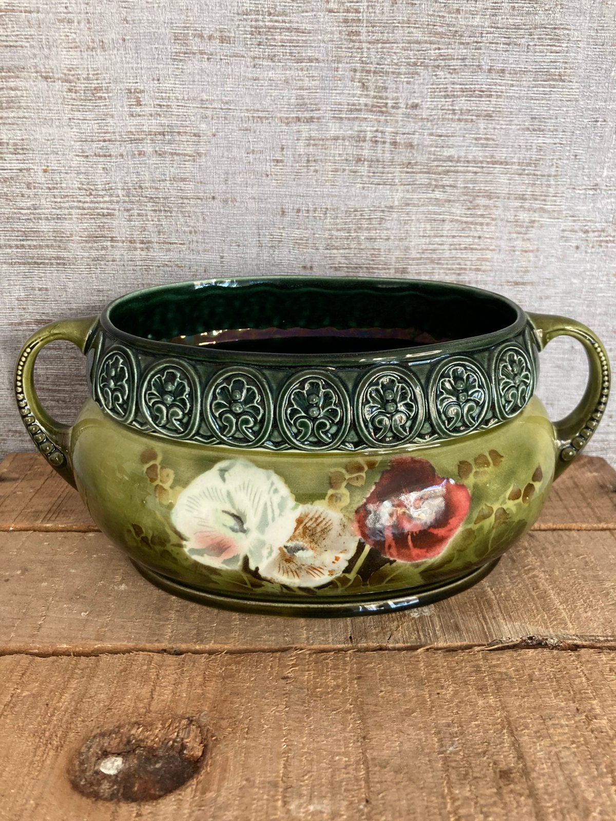 Antieke Franse Art Nouveau jardinière/bloempot ca. 1900, Ophalen of Verzenden