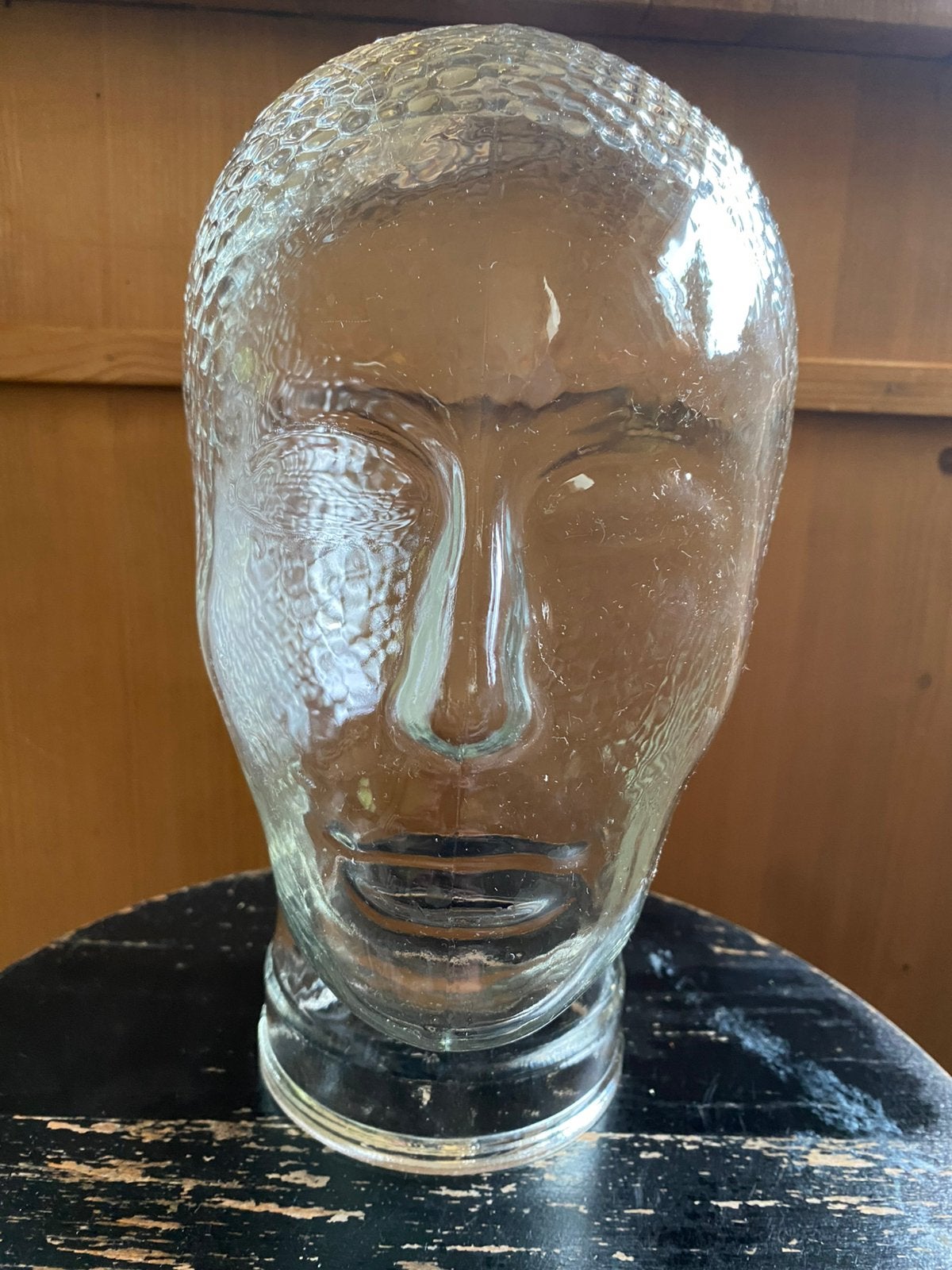 Vintage glazen mannequin hoofd, Ophalen of Verzenden, Gebruikt, Glas