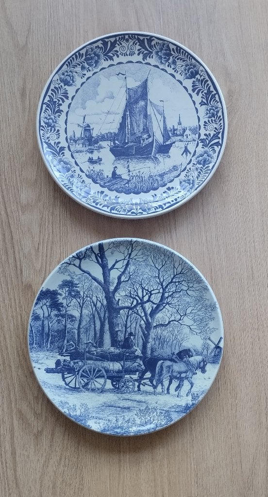 2 Delfts Blauwe Wandborden, Ophalen of Verzenden