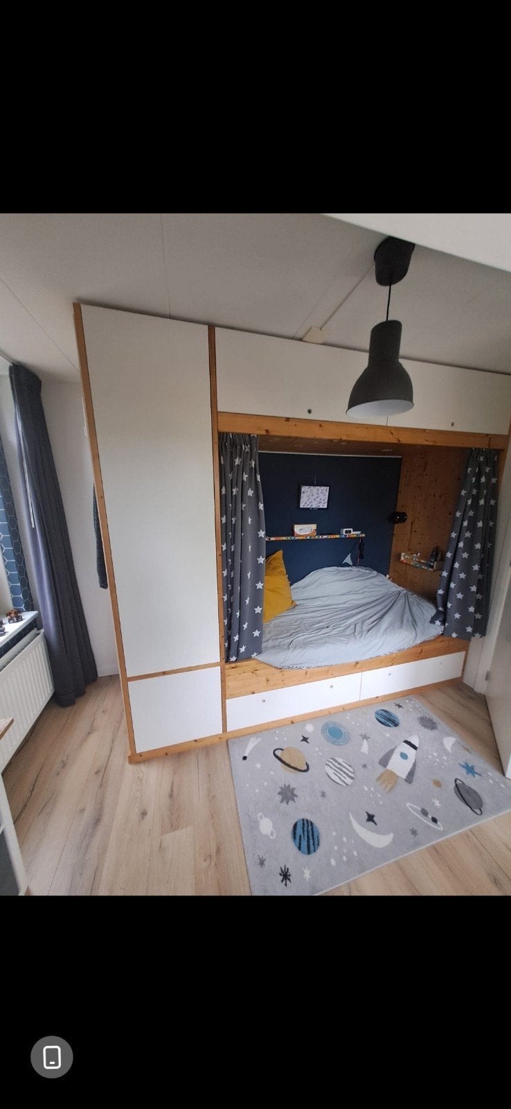 bedstee 1 persoons, Ophalen, 85 tot 100 cm, Gebruikt, Lattenbodem
