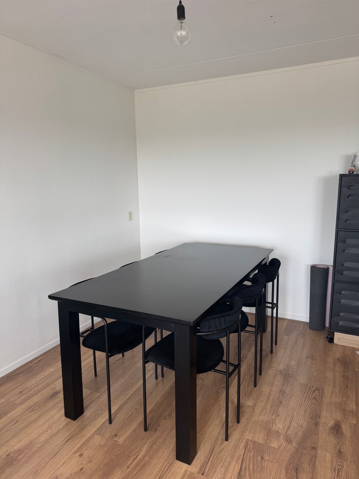 Zwarte eettafel 180x90 cm, Huis en Inrichting, Ophalen, Gebruikt, 50 tot 100 cm, 150 tot 200 cm