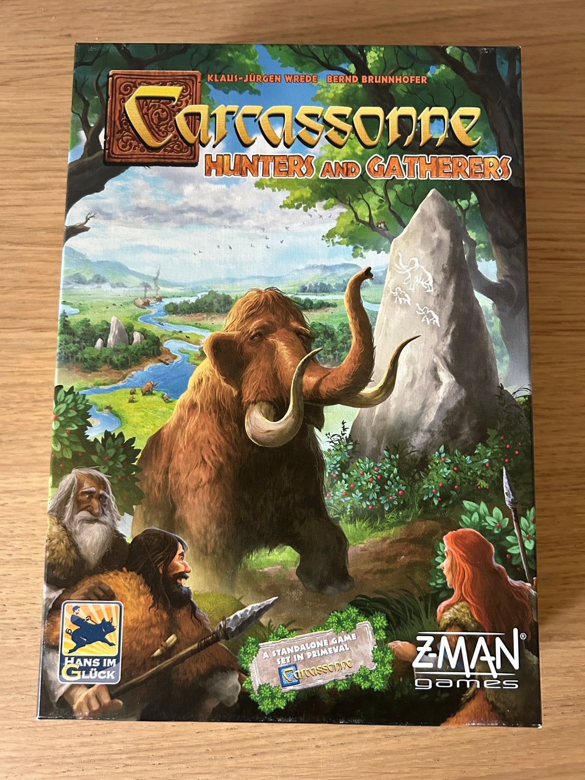 Carcassonne: Hunters & Gatherers (Jagers & Verzamelaars) EN, Een of twee spelers, Ophalen of Verzenden, Zo goed als nieuw