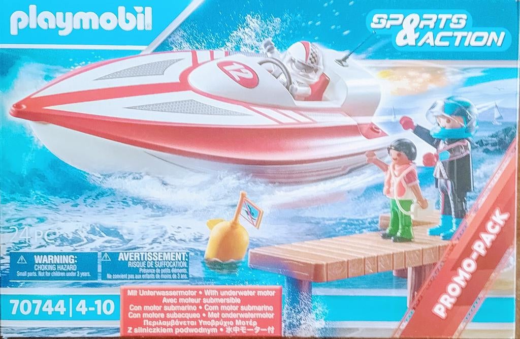 Sports & Action Speedboot Met Onderwatermotor 70744, Kinderen en Baby's, Speelgoed | Playmobil, Ophalen of Verzenden, Zo goed als nieuw