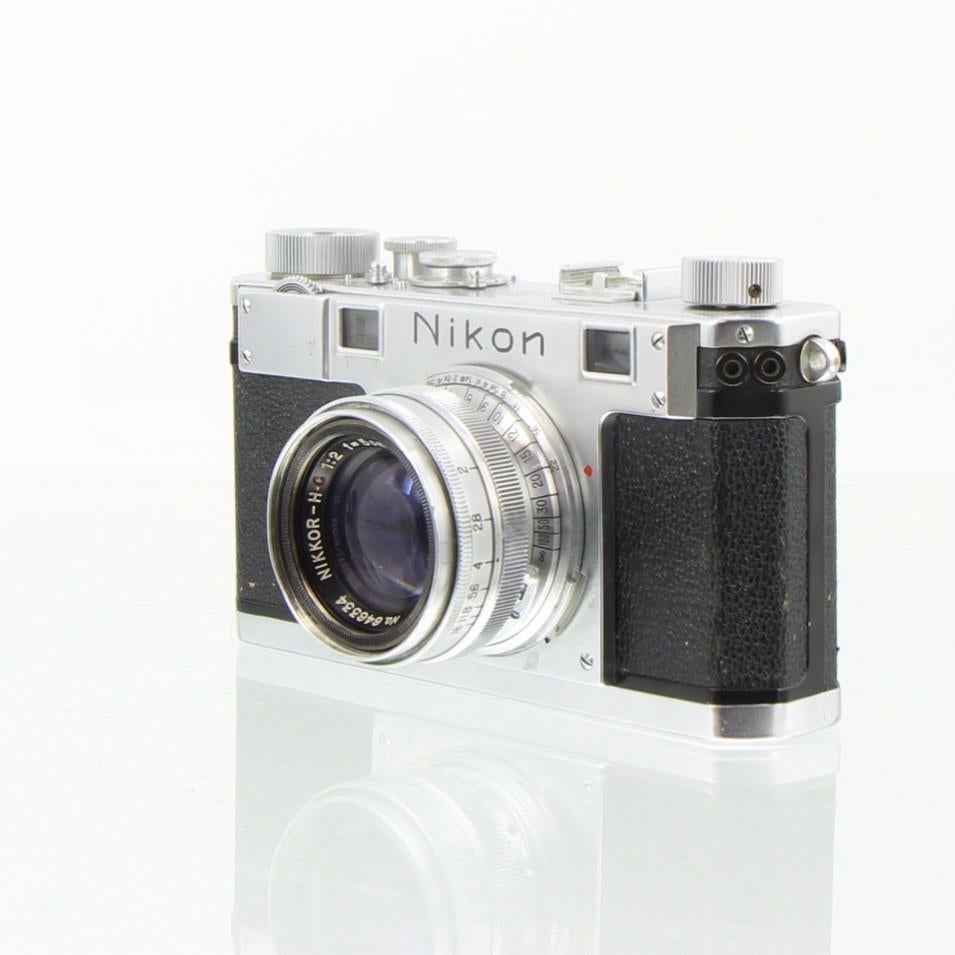 Nikon S rangefinder met Nikkor-H.C 50mm F2 lens, Ophalen of Verzenden, Spiegelreflex, Nikon