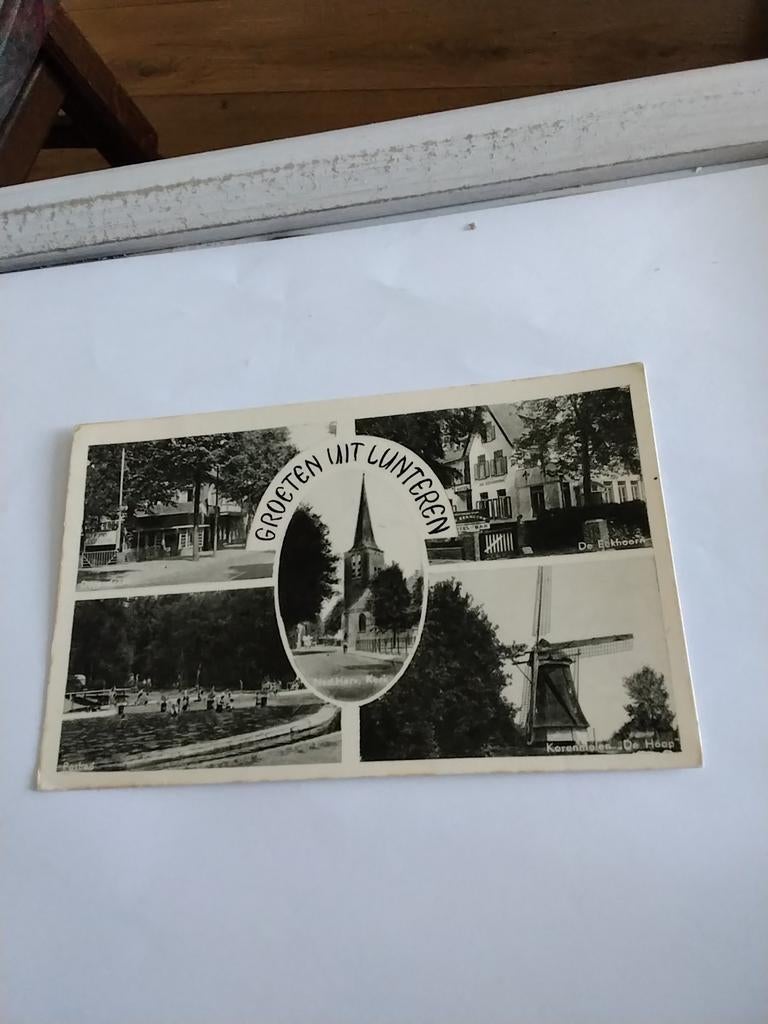 GROETEN UIT LUNTEREN. 1955, Ophalen of Verzenden, 1940 tot 1960, Gelderland