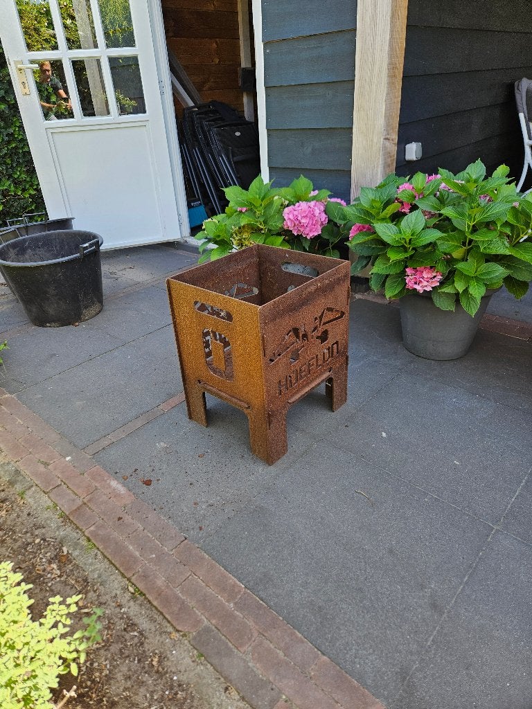 vuurkorf, Ophalen, Gebruikt, Vuurkorf