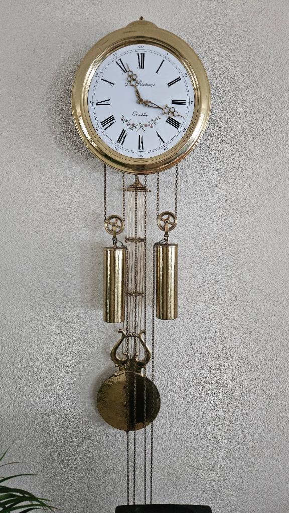 Pendule wandklok, Ophalen, Zo goed als nieuw, Analoog, Wandklok