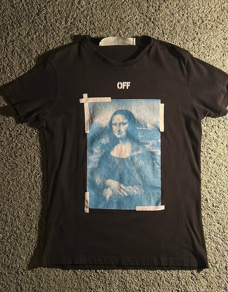 Off white mona lisa t shirt, Ophalen of Verzenden, Zo goed als nieuw, Maat 46 (S) of kleiner, Zwart
