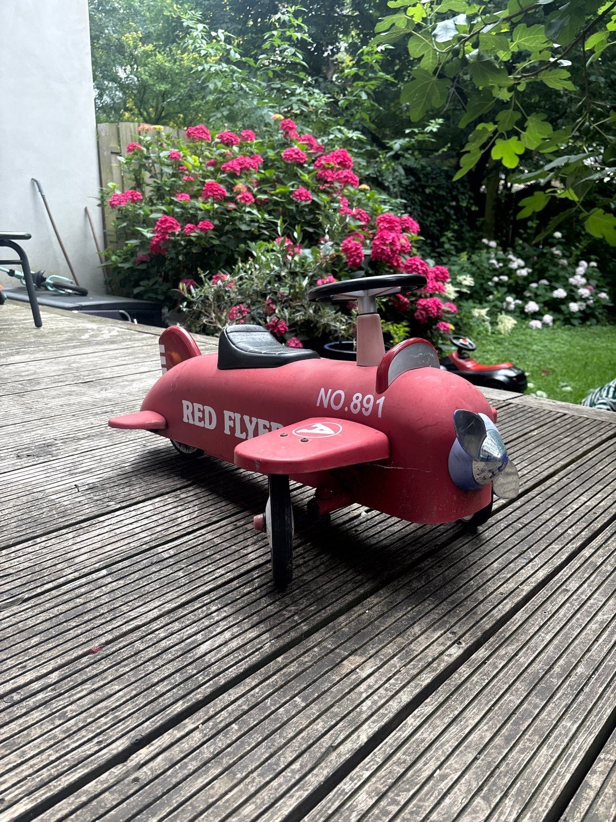 Rode Speelgoed Vliegtuig Loopauto voor Dreumes, Ophalen, Gebruikt, Loopvoertuig