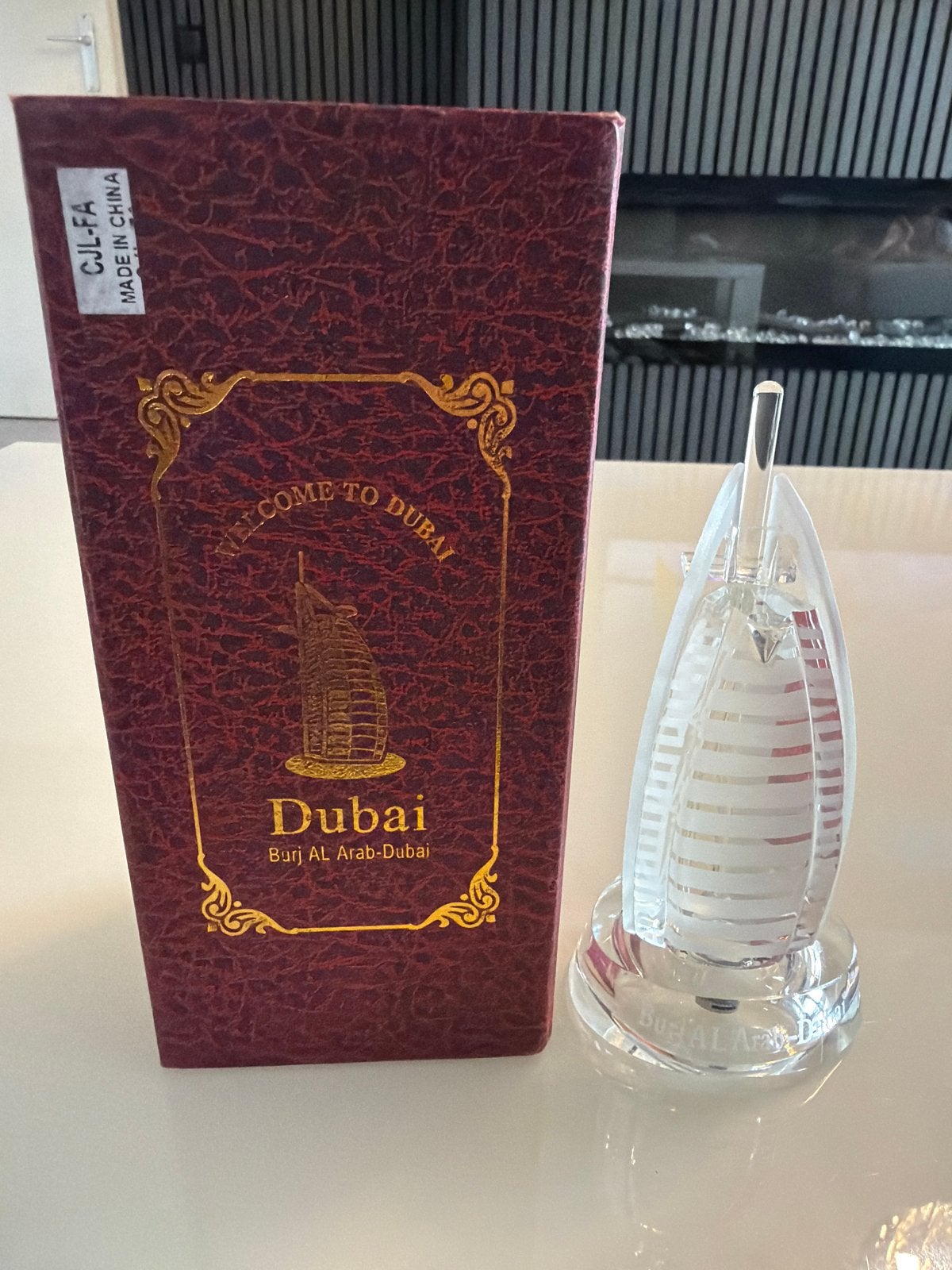 Burj al Arab Dubai Kristallen Souvenir, Ophalen of Verzenden, Nieuw