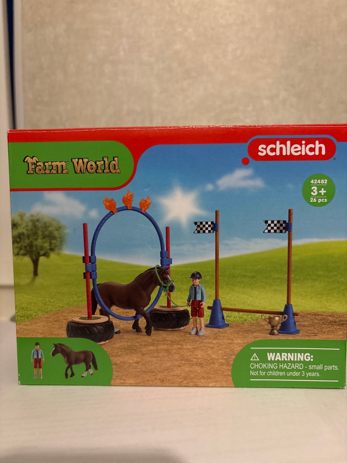 Schleich Farm World Paardenshow met hindernissen, Ophalen of Verzenden, Zo goed als nieuw, Jongen of Meisje
