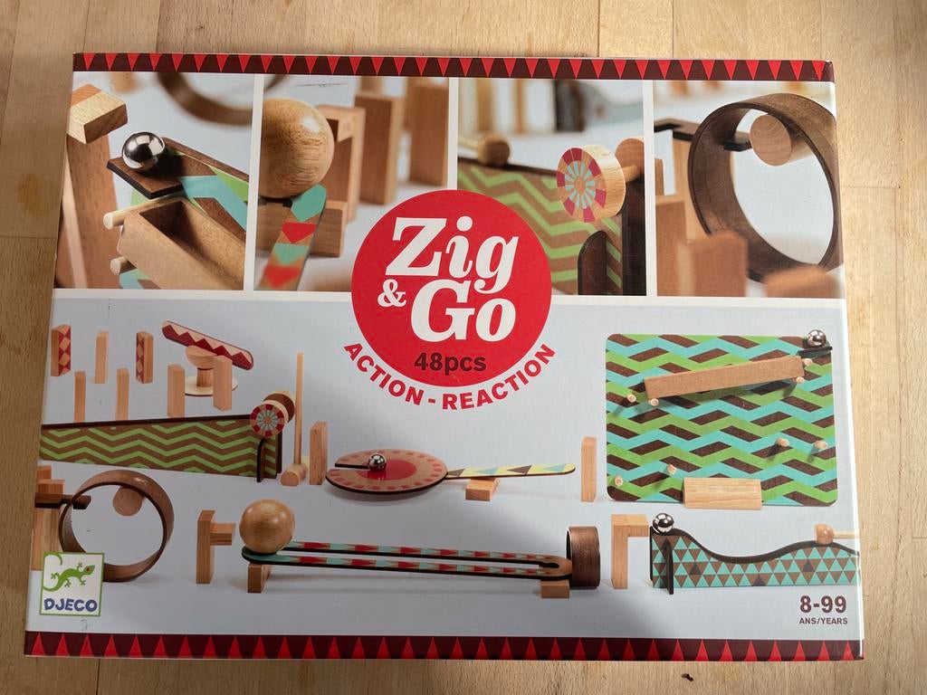 Djeco Zig&Go Actie Reactie Set - 48 Stuks, Ophalen of Verzenden, Zo goed als nieuw