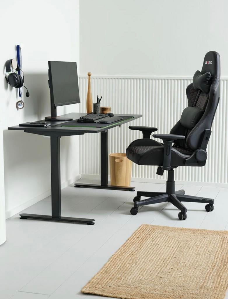 Electric standing bureau - zwart  W80 x L160 x H70-119, Ophalen, Elektrisch, Nieuw
