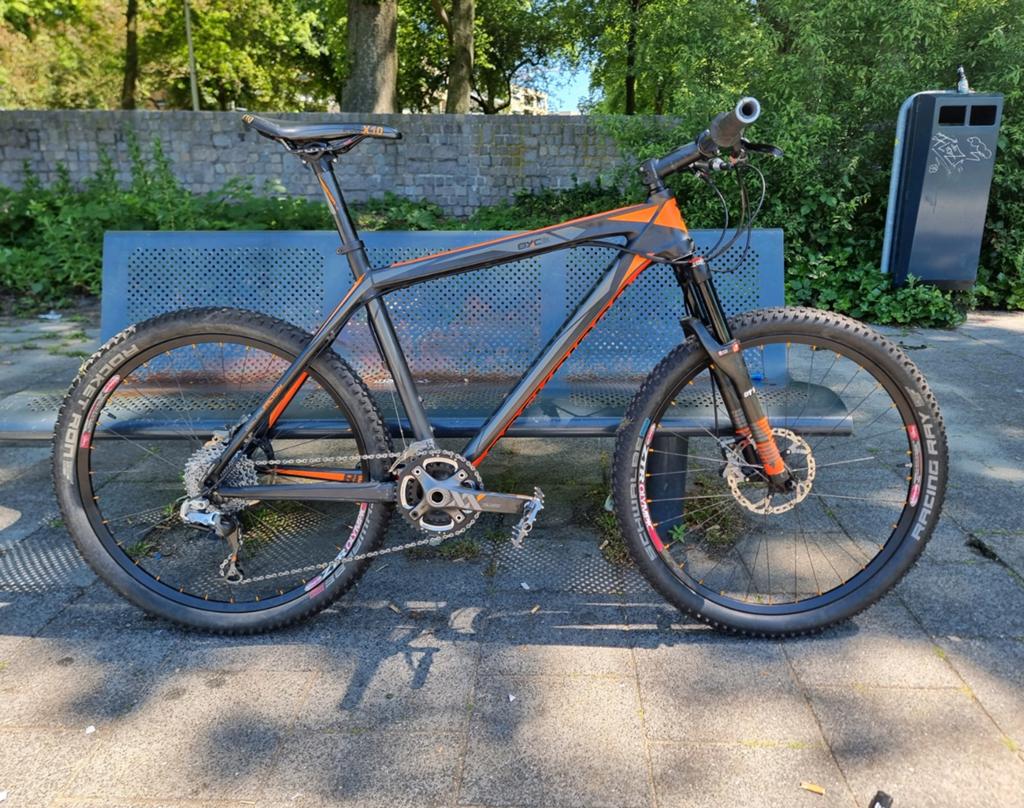 8XC Factory 9,5kg Rockrider Full carbon Sram XX 26", Hardtail, 49 tot 53 cm, Zo goed als nieuw, Schijfrem