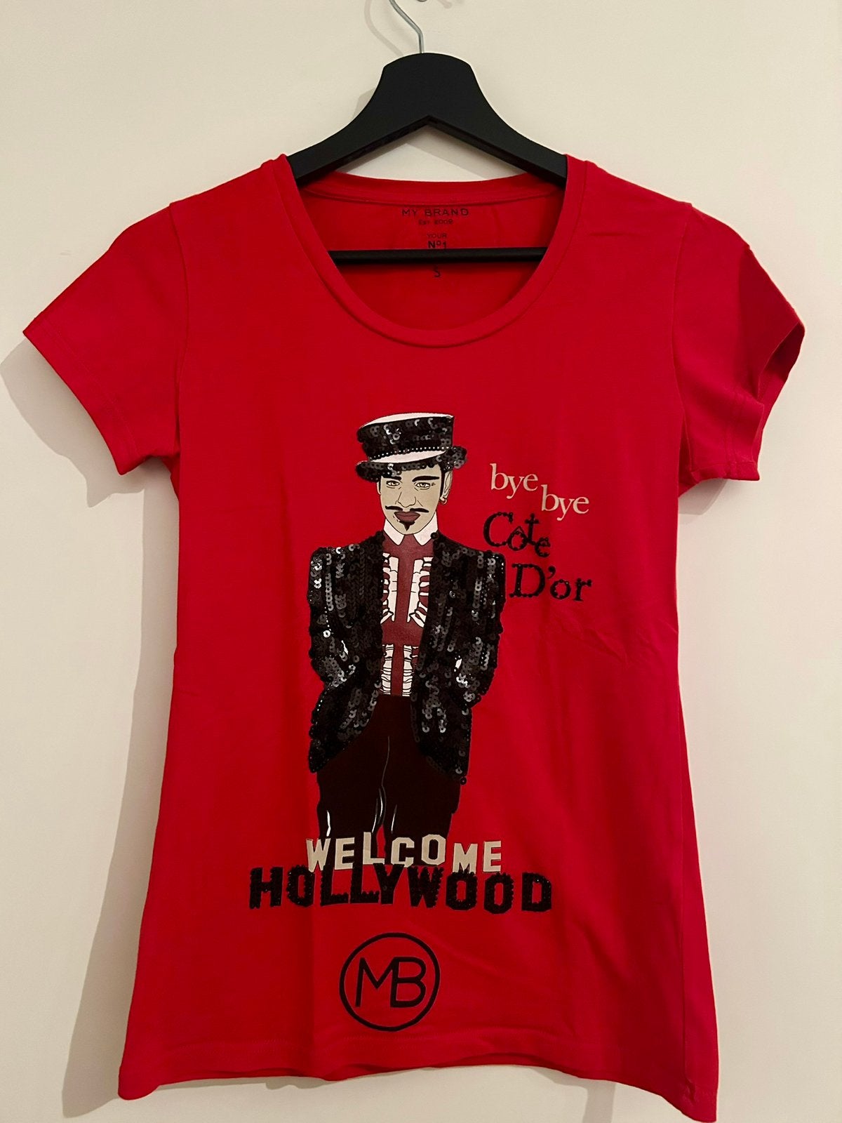 MY BRAND shirt ‘Welcome HOLLYWOOD’, Ophalen of Verzenden, Zo goed als nieuw, Korte mouw, Maat 36 (S)