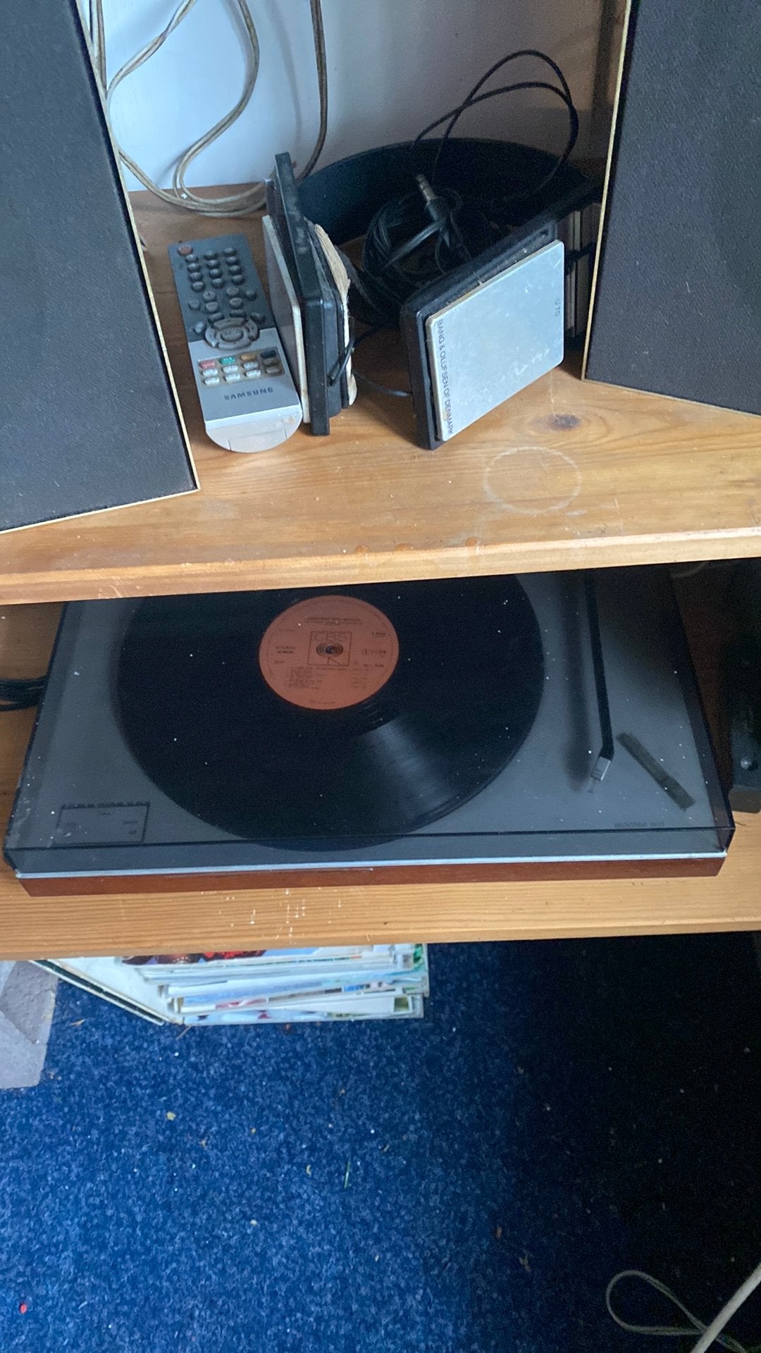 Platenspeler van Bang& Olufsen, met boxen en koptelefoon, Audio, Tv en Foto, Ophalen, Gebruikt, Overige merken, Pitch-regelaar