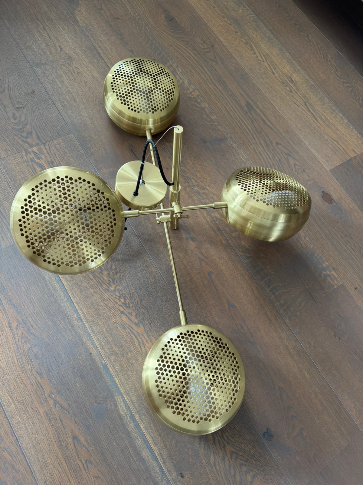 Zuiver Gringo design hanglamp messing | 4 lichtpunten, Ophalen, Zo goed als nieuw