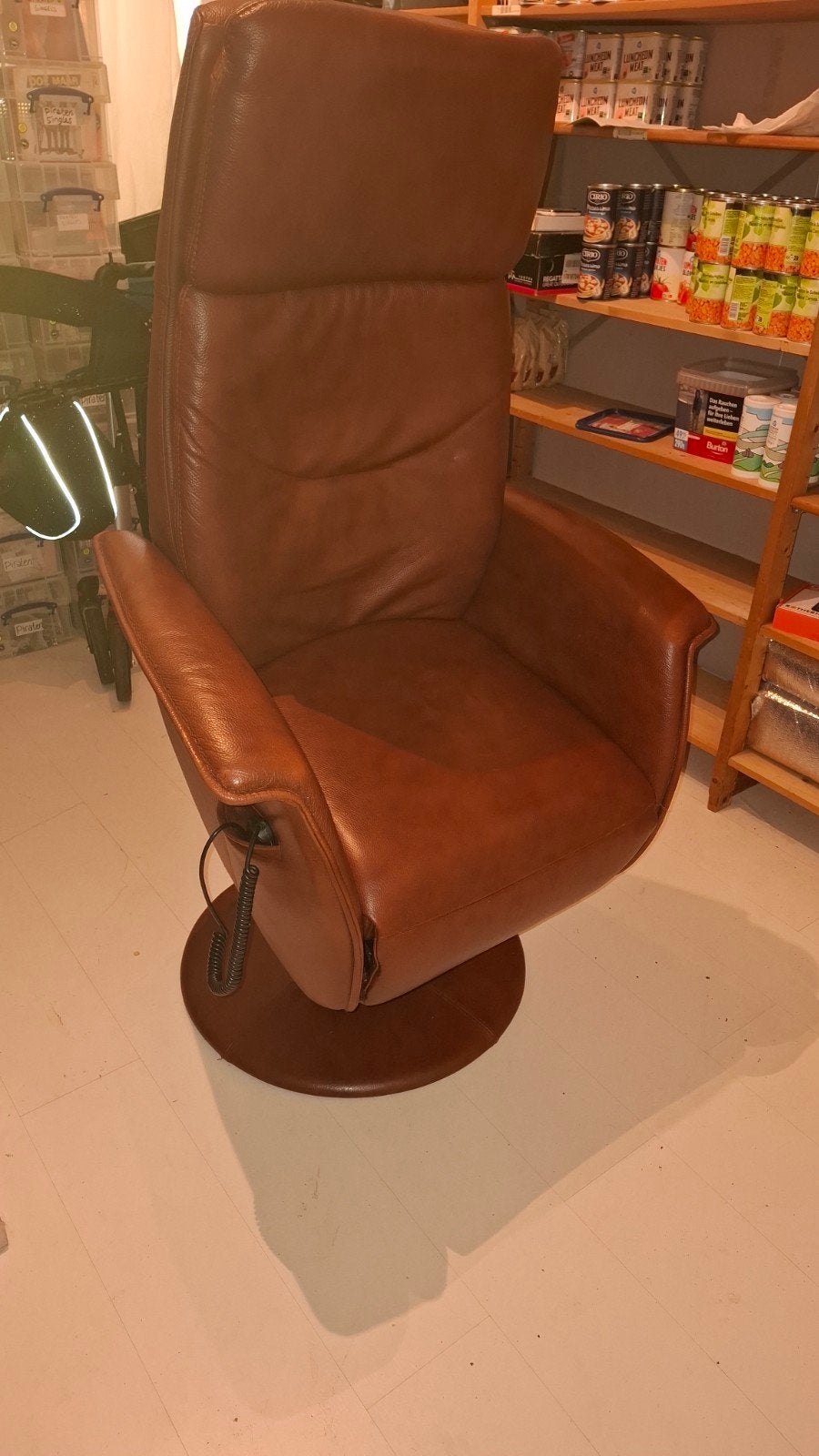 stamett sta op en relax stoel leder, Ophalen, Gebruikt, 50 tot 75 cm