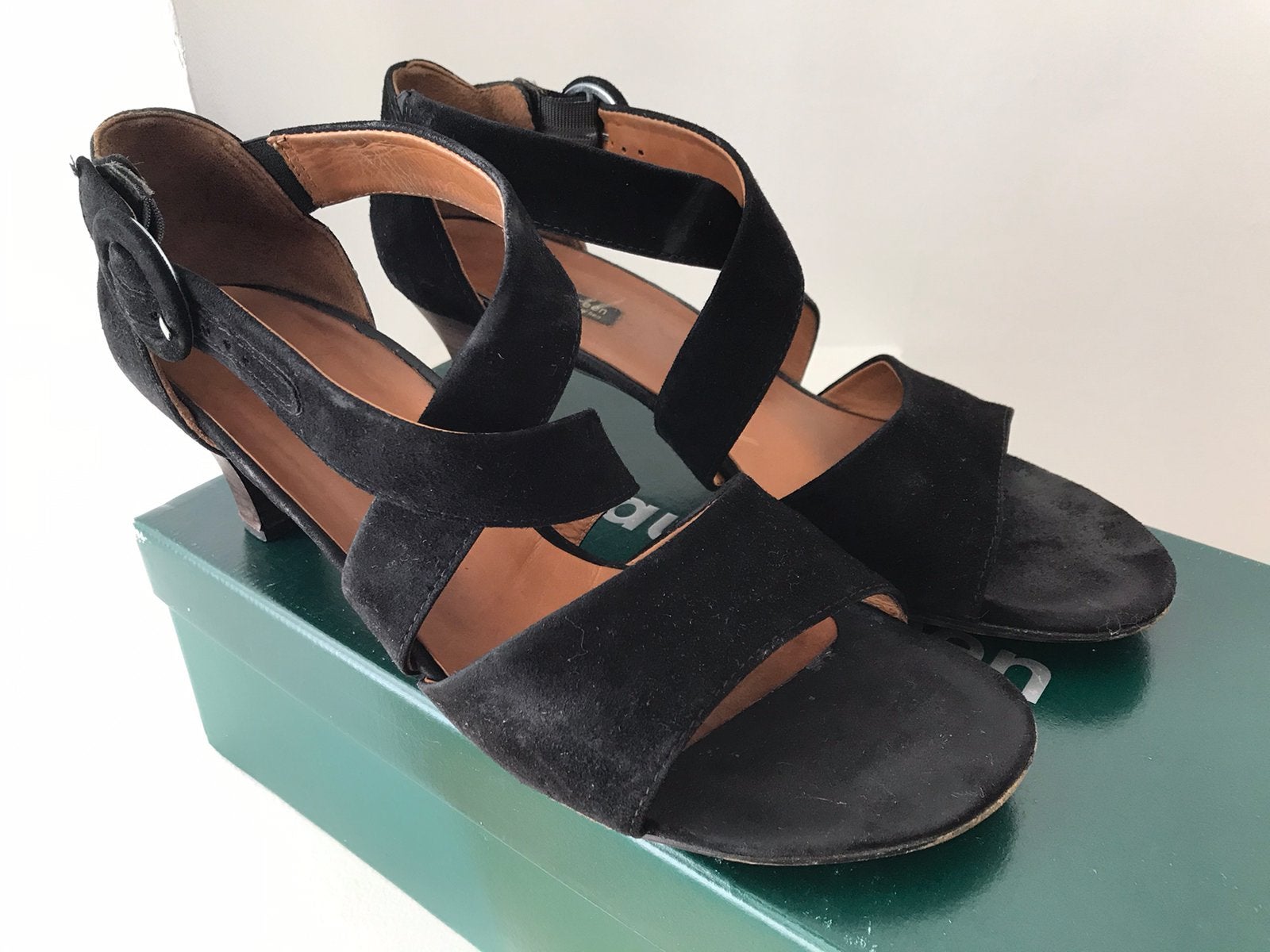 Zwart suède pump Paul Green / maat 41, Pumps, Zwart, Ophalen of Verzenden, Gedragen