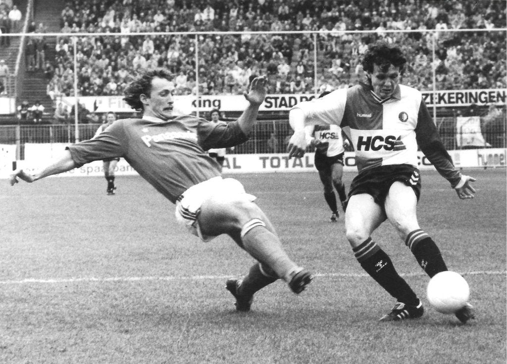 persfoto Piet Bout 04-03-1991 Feyenoord-BVV Den Bosch, Verzenden, Zo goed als nieuw, Feyenoord, Overige typen