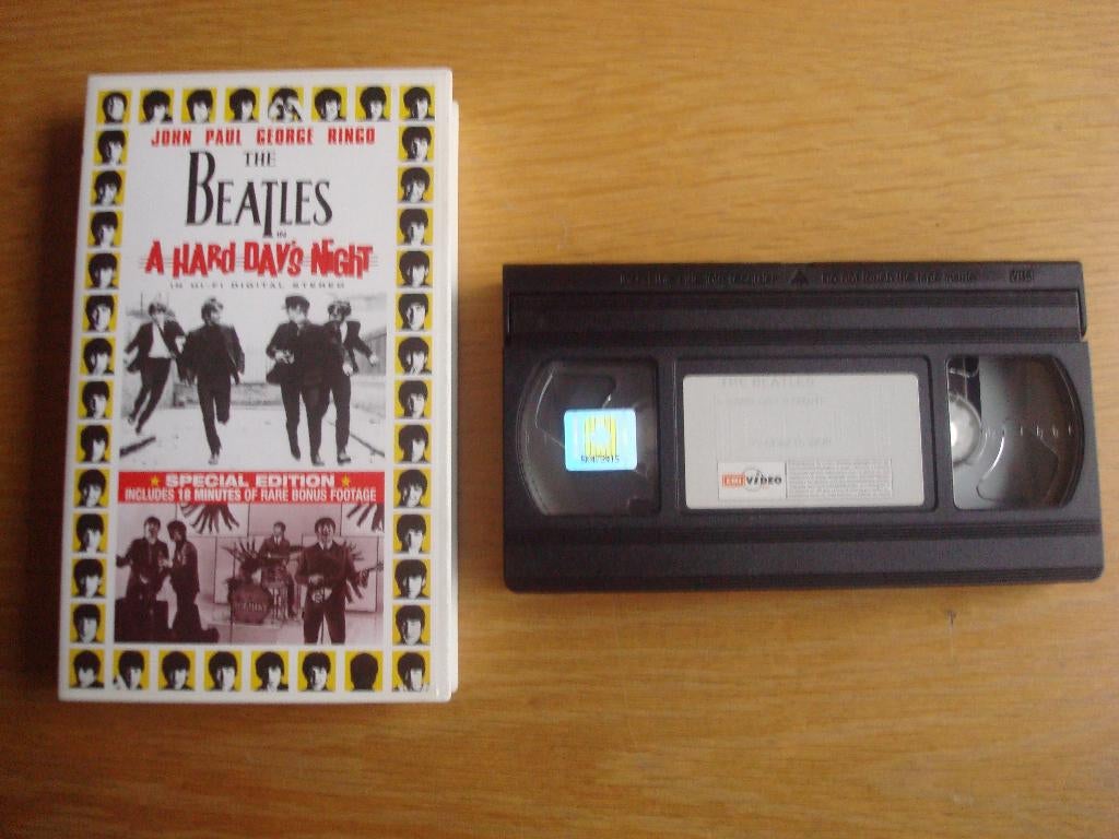 Videoband VHS The Beatles. A hard day's night, Cd's en Dvd's, VHS | Documentaire, Tv en Muziek, Alle leeftijden, Ophalen of Verzenden