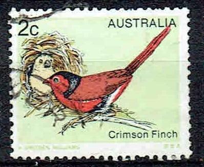 Australie 1979 vogels Vuurvink, Verzenden, Gestempeld, Dier of Natuur