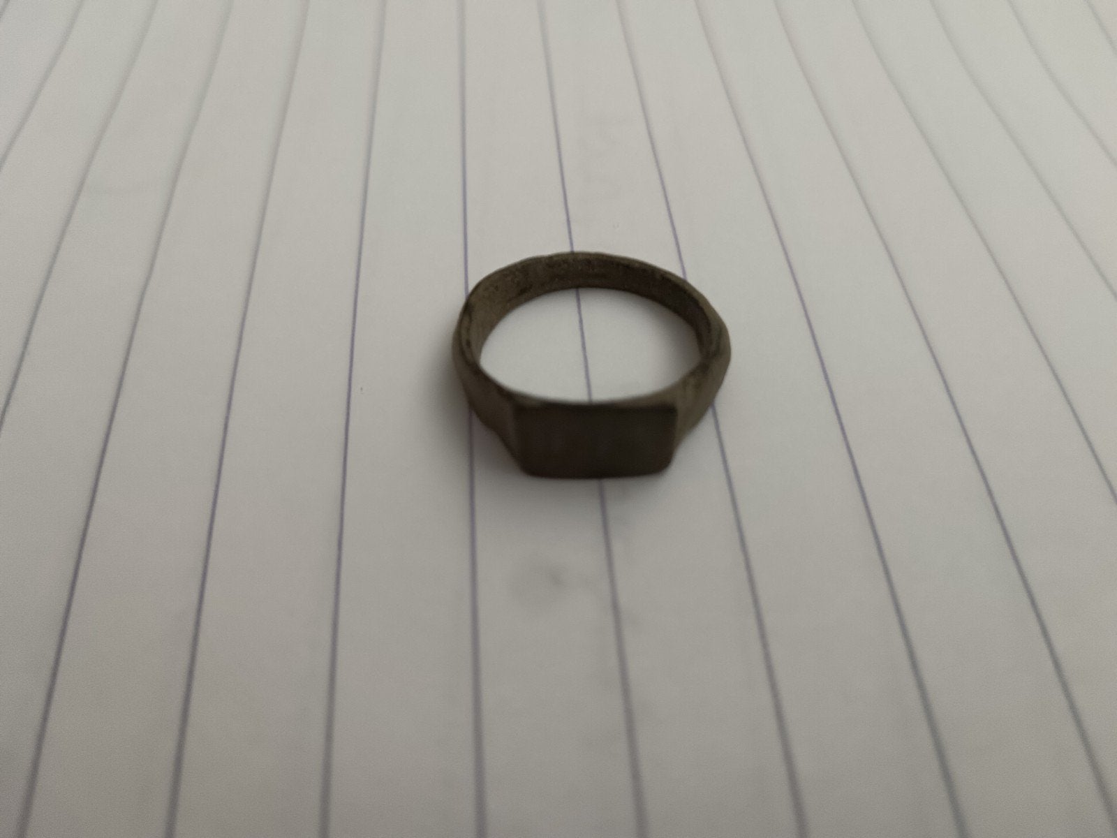 Vintage zegelring, mogelijk brons, Ophalen of Verzenden