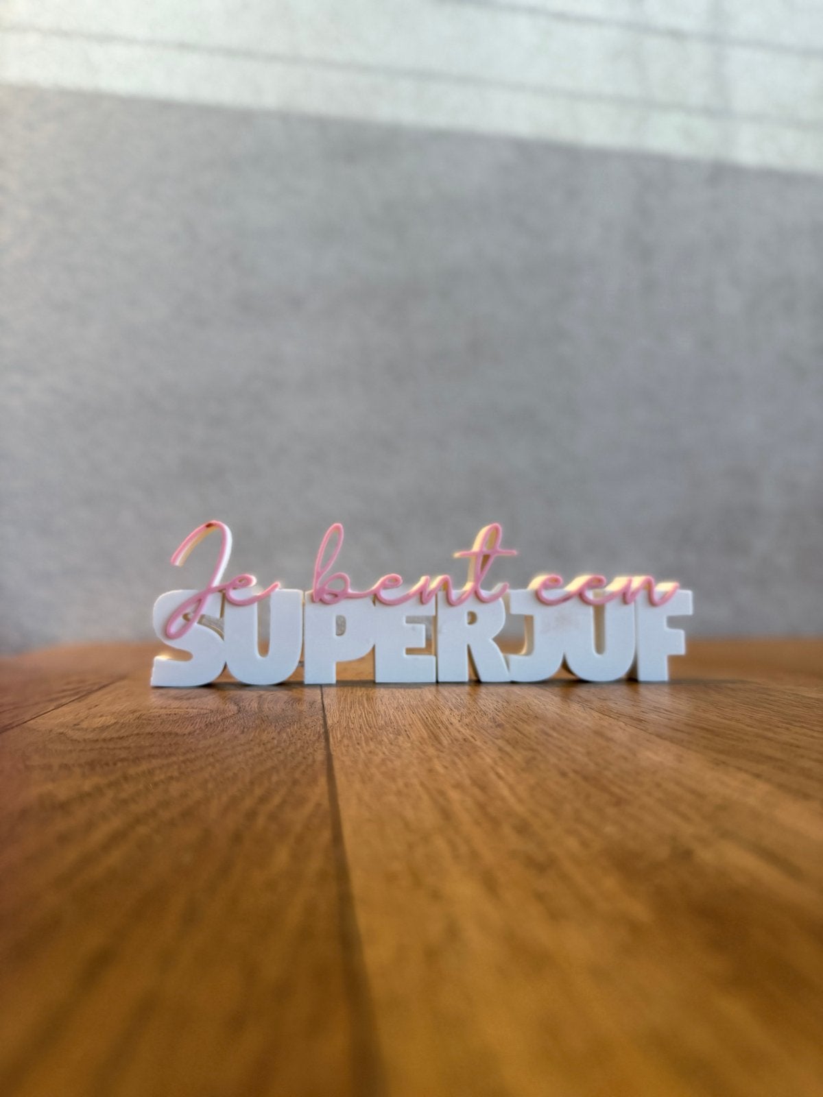 Je bent een superjuf - juffendag - kado juf XL, Meerkleurig, Overige materialen, Overige stijlen, Nieuw