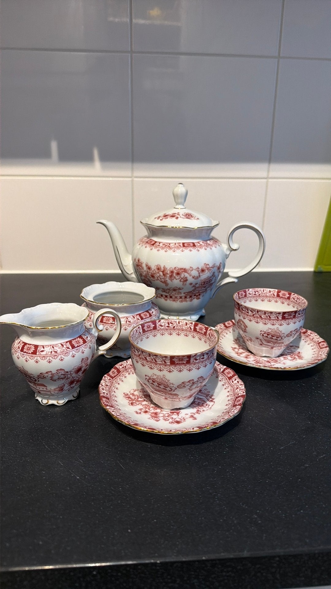 Seltmann Weiden china rot thee servies, Ophalen