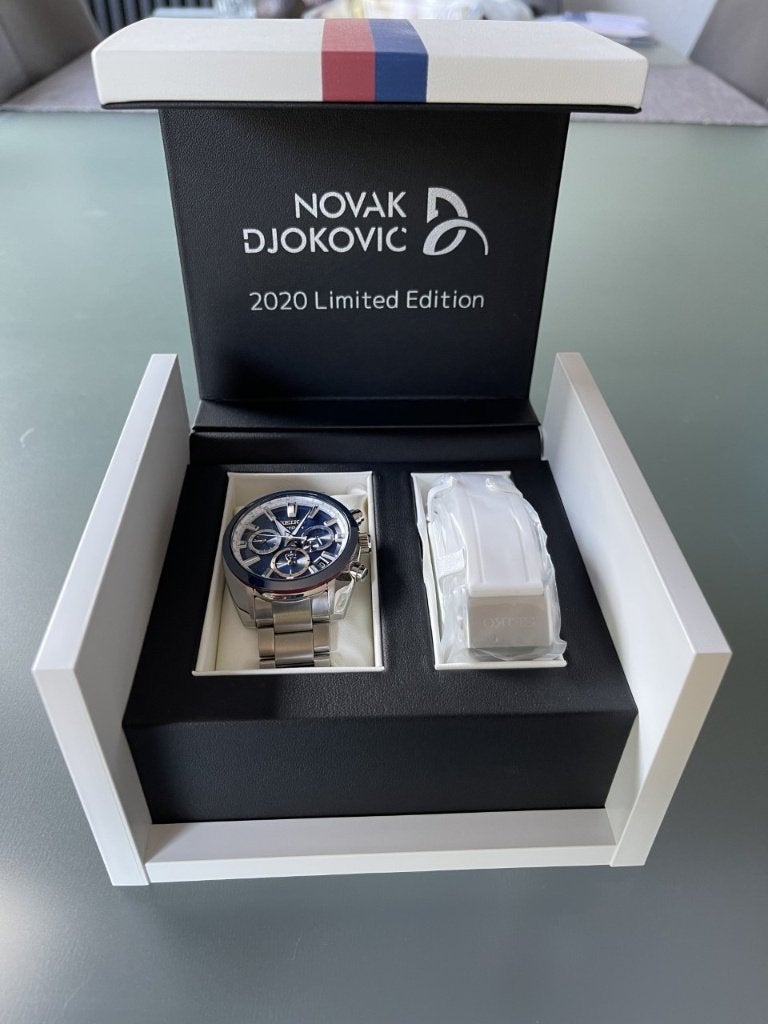 SEIKO Novak Djokovic Limited Edition Astron GPS Solar NIEUW!, Staal, Polshorloge, Nieuw, Ophalen of Verzenden