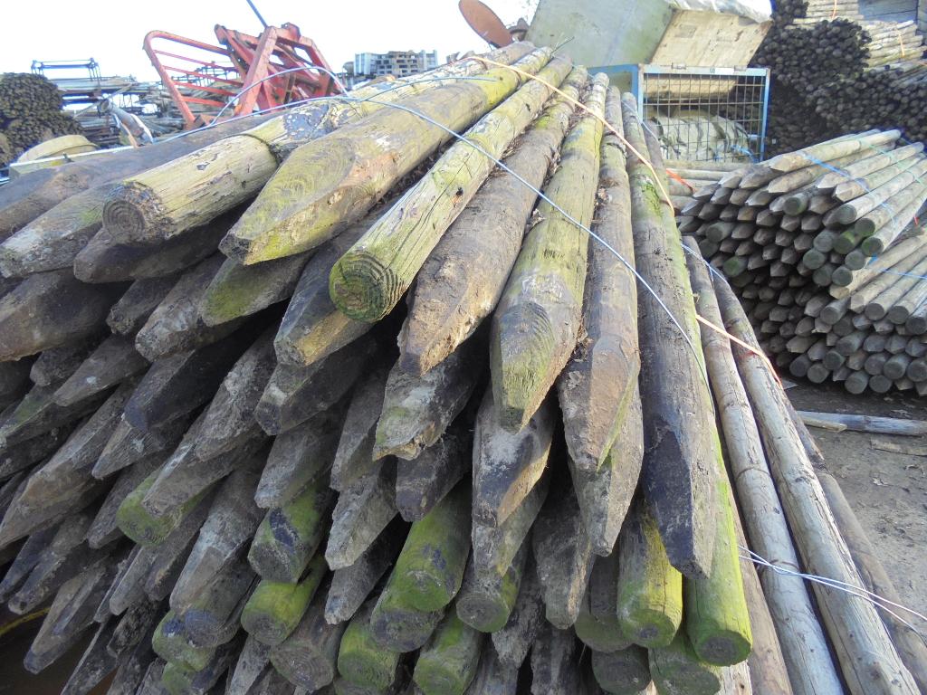 boompalen  lang 350 cm  dik 9-10  cm, Ophalen, Zo goed als nieuw, 250 cm of meer, Balken