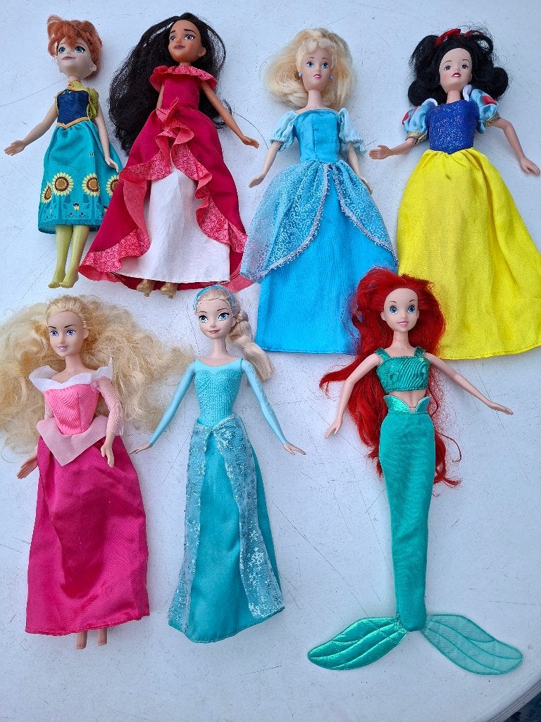 7 barbie disney prinsessen, Ophalen of Verzenden, Gebruikt, Barbie