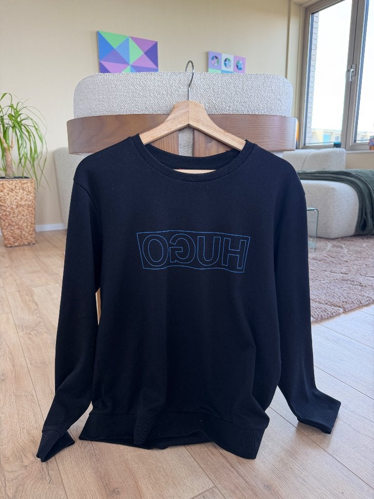 HUGO BOSS Sweatshirt Black, Size M, As new, NP 189€, Maat 48/50 (M), Zwart, Ophalen of Verzenden, Zo goed als nieuw