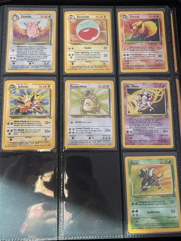 Jungle set, oude pokemon kaarten, 12 holo’s, vintage, Ophalen, Zo goed als nieuw, Meerdere kaarten