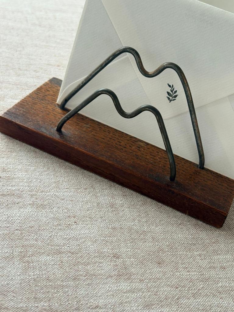 Vintage brievenhouder / kaarthouder – uniek desi, Antiek en Kunst, Ophalen of Verzenden