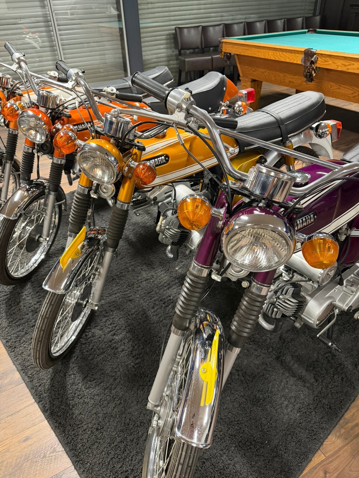 Yamaha FS1 (vier stuks in 1 koop) bouwjaar 1970-1973., Fietsen en Brommers, Brommers | Oldtimers, Ophalen, Maximaal 45 km/u, Yamaha