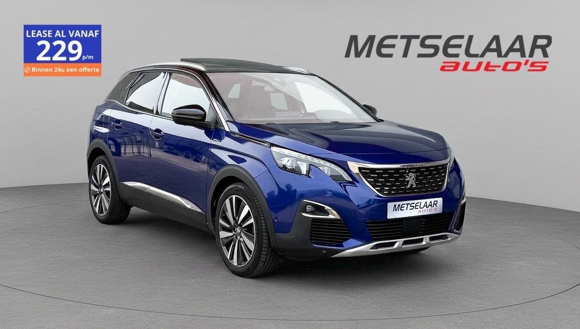 Peugeot 3008 1.2 PureTech GT Line ✅Panodak ✅Sportleder, Auto's, Gebruikt, 1199 cc, Met garantie (alle), Blauw