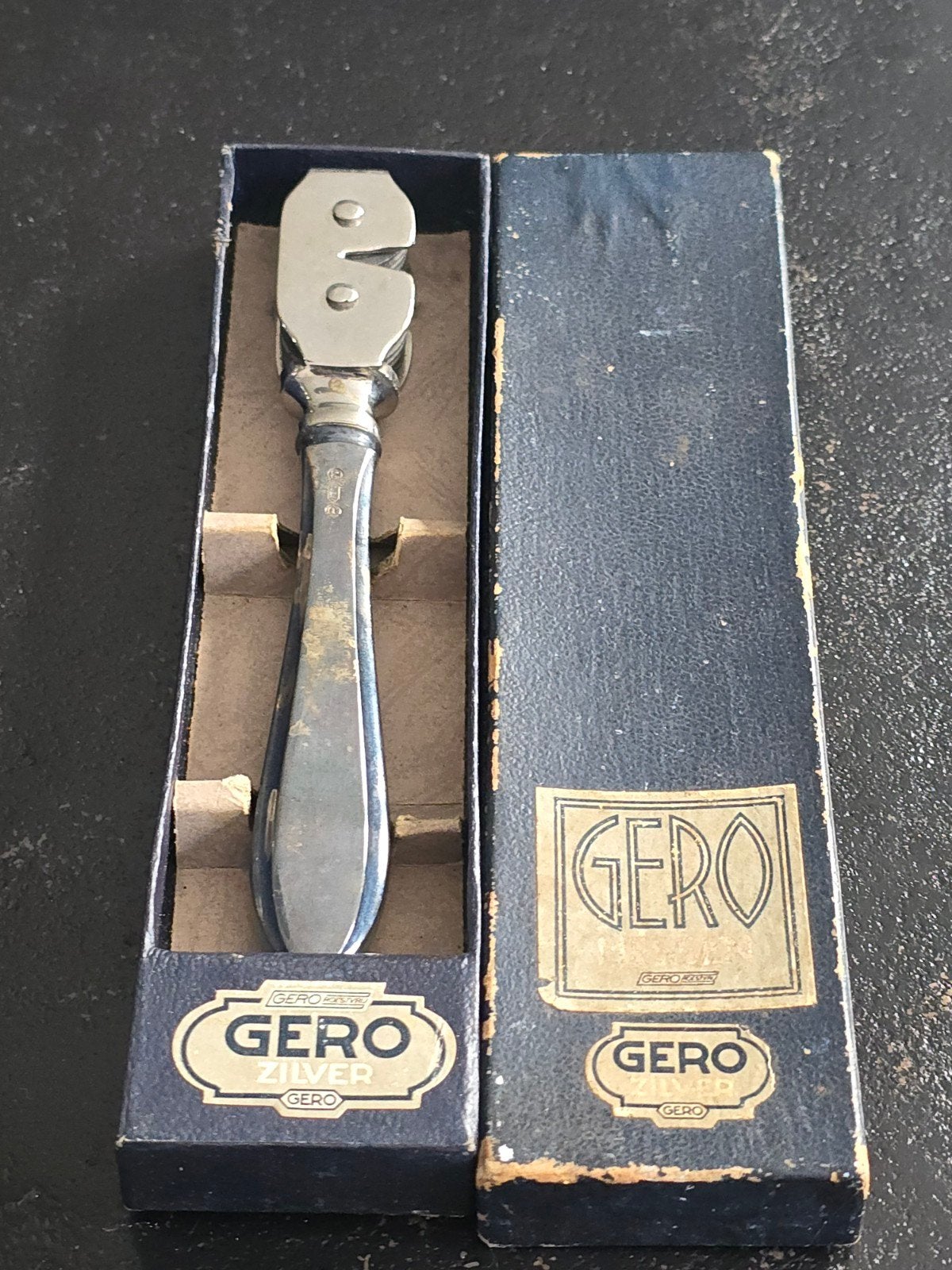 Vintage antieke 30S Gero messenslijper visgraat model €29, Ophalen of Verzenden