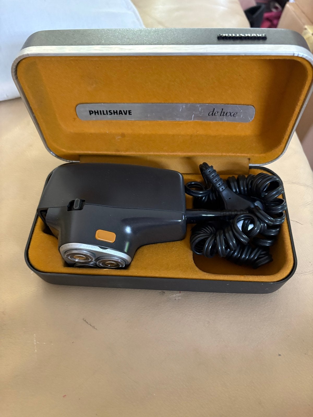 Vintage Philips Philishave De Luxe - Werkend met doos, Ophalen of Verzenden, Gebruikt, Scheren en Epileren